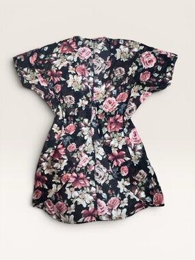 Zenobia Floral Kimono Duster One Size Boho Lightweight